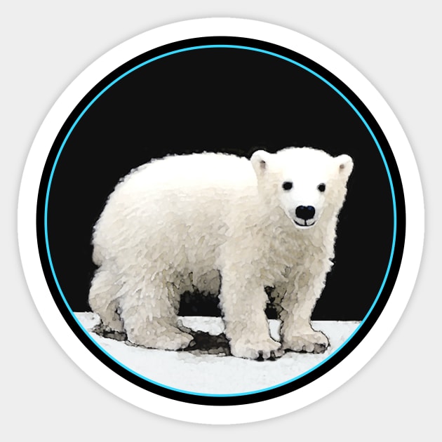 Polar Bear Cub Sticker by Alpen Designs